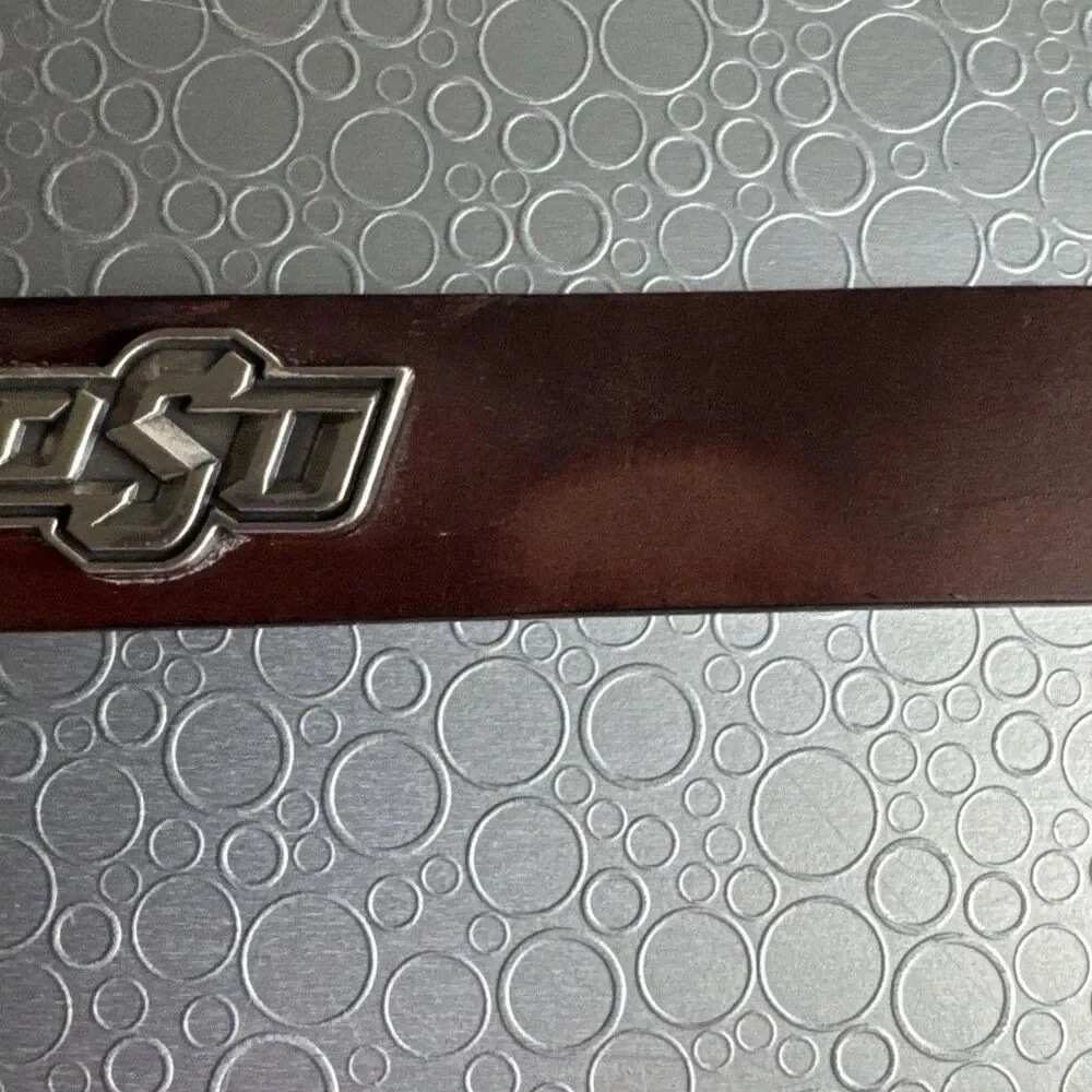 Oklahoma State University OSU Cowboys Leather Concho Belt Big & Tall - Size 50